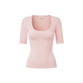 Body-Hugging Half-Sleeve Top
